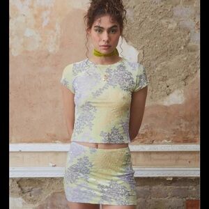 Jaded London mesh velvet baby tee